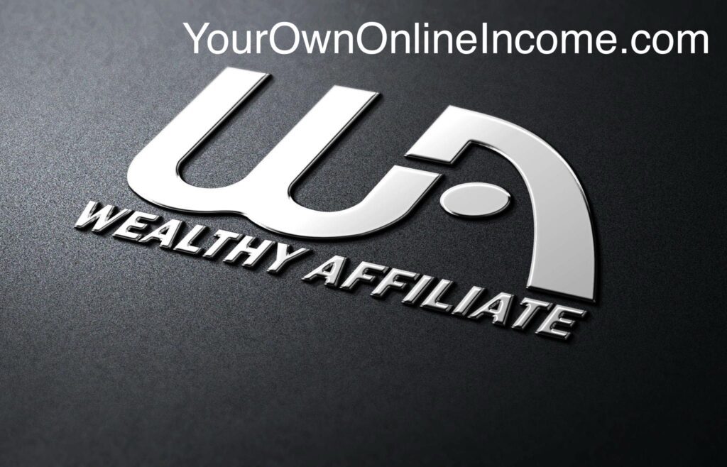 Wealthy Affiliate banner with diagonal logo and a YourOwnOnlineIncome.com banner