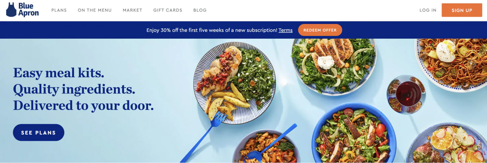 Blue Apron Homepage