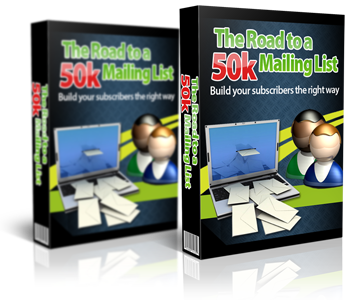 The Road to a 50K Mailing List PLR Package Cover