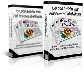 150,000 Articles With Full Private Label Rights Cover